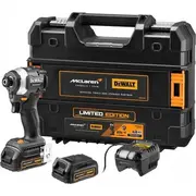 Dewalt akumulatora triecienatslēga Dcf85Me2Gt. 18V. 1/4. Mclaren dizains Pelēks/Melns. 2X Powerstack Li-Ion akumulators 1.7 Ah. T Stak kastē Klucz udarowy cordless impact wrench in design grey/black. battery box