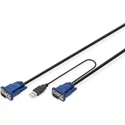 Digitus Kvm kabeļi. melni Ds-19231 Kable Kvm. 1.8M. Czarny