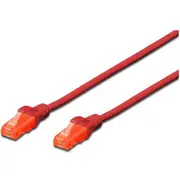 Digitus plāksteris vadu U. Utp. Cat 6. Lszh. 1M. sarkans Dk-1617-010/R Patchcord U-Utp. Cat6. czerwony