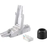 Equip 121162 Rj-45 spraudnis Melns. Balts Wtyczka Czarny.