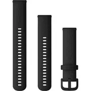Garmin Quick silikona plaukstas siksna Melna/Melna sprādze 010-13021-03 Pasek silikonowy na nadgarstek Release czarny czarna