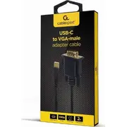 Gembird Usb-C D-Sub Vga Usb kabelis 2 m melns A-Cm-Vgam-01 Kabel Czarny