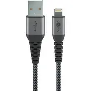 Goobay Usb-A  zibens kabelis. pelēks 49269 Kabel Usb Usb-A Lightning Szary