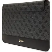 Guess Sleeve futrālis Gucs14Ps4Sgk 14 melns/melns 4G svītru metāla logotips Etui czarny/ black Stripe Metal Logo