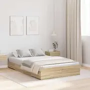 Gultas rāmis ar glabāšanas vietu. sonoma ozols 120 x 200 cm Lumarko Rama miejscem na przechowywanie