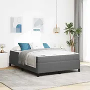 Gultas rāmis Gaiši pelēks 140 x 190 cm Velveta audums Lumarko Ramka Jasnoszary Tkanina sztruksowa