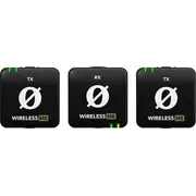 Ik Multimedia Rode Wireless Me Dual Microphone Kompakta bezvadu mikrofonu sistēma ar diviem raidītājiem divu kanālu ierakstīšanai Melns Mikrofon Kompaktowy bezprzewodowy system mikrofonowy dwoma nadajnikami do nagrywania czarny
