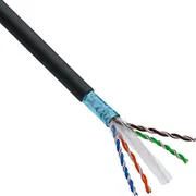 Inline Patch kabelis. U Utp. Cat.6A. bez halogēna. Awg23 varš. melns. 40 m Cable. U/Utp. halogen-free. copper. black. 40M