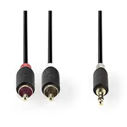 Kabelis Nedis Aux 3.5Mm 2X Rca 5M 5412810265046 Cabw22200At50