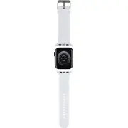 Karls Lāgerfelds Kārļa Lāgerfelda siksna Klawlslknh Apple Watch 42/44/45/49Mm balta/balta siksniņa 3D gumijas Karl Head Lagerfeld Pasek strap Rubber
