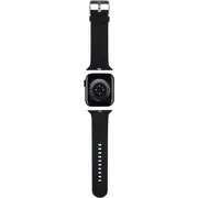 Karls Lāgerfelds Kārļa Lāgerfelda siksna Klawmslcnk Apple Watch 38/40/41Mm melna/melna siksniņa 3D gumijas galviņas Karl Lagerfeld Pasek czarny/black strap Rubber Choupette Heads