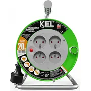 Kel Standard Line pagarinātājs 25M H05Vv-F 3X1.5 4Xgs 16A melns W-97370 Czarny