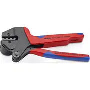 Knipex Gofrēšanas sistēmas knaibles 97 43 66 Evo. presēšanas Sarkanas/Zilas. Mc4 Evo 2 saules savienotājiem Crimping system pliers crimping red/blue. for solar connectors