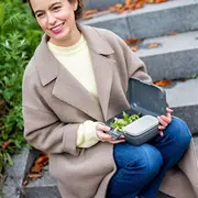Koziol Lunchbox galda piederumu komplekts Candy Ready Natural Ash Grey 72701 Zestaw lunchbox