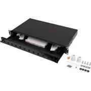 Lanberg optiskās šķiedras plākstera panelis 12Xsc simplex/12XLC dupleksais statīvs 19 1U melns piederumi Duplex rack czarna akcesoria