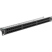 Lanberg Patch panelis 1U 19 48X Rj-45 Black Ppu6-1048-B Panel Kat.6 Czarny