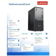 Lenovo dators Thinkcentre Neo 50T G6 Tower 13Bd0049Pb W11Pro Ultra 7 265/16Gb/512Gb/Int/Black/Dvd/3Yrs Os 1Yr Ci Komputer