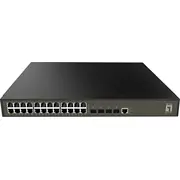 Levelone slēdzis Gel-2871 tīkla saites Pārvaldīts L2 Gigabit Ethernet 10/100/1000 1U melns Switch sieciowe Czarny