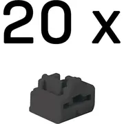 Lindy 47892 Port Blocker Rj-45 Melns Akrilnitrila butadiēna stirola kopolimērs Abs 20 gab. Bloker Blokada portu Czarny Kopolimer akrylonitrylo-butadieno-styrenowy szt.