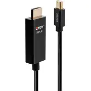 Lindy Displayport Mini  Hdmi kabelis melns 40921 Kabel Mini 1M czarny