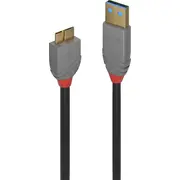 Lindy Usb-A  micro-B Usb kabelis melns 36768 Kabel Usb-A Czarny