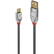 Lindy Usb-A  microUSB Usb kabelis pelēks 36653 Kabel Usb-A Szary