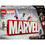Marvel logotips ar minifigūrām 76313 Logo minifigurkami