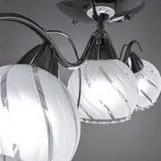 Mdeco griestu lampas guļamistabas lampa Elm8758/3 8C stikla hroms Lampa sufitowa Sufitowa sypialniana szklana chrom