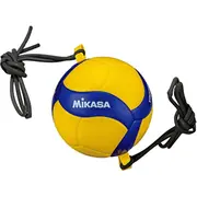 Mikasa Volleyball V300W-At-Tr ar gumijām. dzeltena un zila. Siatkowa gumami r.