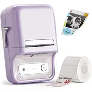 Niimbot B21 Pro portatīvais uzlīmju printeris Violeta Drukarka etykiet Portable Label Printer purple