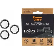 Panzerglass Hoops kamera iPhone 15 Pro 6.1 Max 6.7 melns/melns 1139 kameras objektīva aizsargstīpas optiskie gredzeni Camera czarny/black camera lens protector hoop optic rings