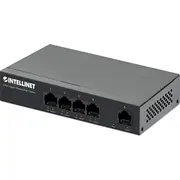 Pārslēdziet Intellinet tīkla risinājumus 561792 Gigabit Ethernet 10/100/1000 saites Poe atbalsts Black Switch Network Solutions sieciowe Czarny