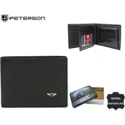 Peterson Leather vīriešu maks Ptn 22304-Vt Black Portfel