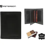 Peterson Sieviešu ādas maks Ptn Rd-290-Gcl Black Portfel damski
