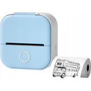 Phomemo etiķešu printeris T02 Bluetooth termoprinteris fotogrāfijām Uzlīmes Piezīmes Etiķete zila Drukarka etykiet Termiczna Do Naklejek Notatek Etykiet Niebieska