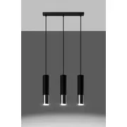 Piekaramā lampa Sollux Loopez 3L melns hroms Lampa czarny/chrom