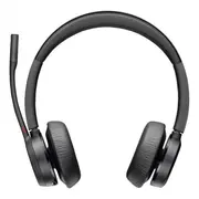 Poly Headphones Austiņas ar mikrofonu Voyager 4320 Uc Stereo Usb-A Adapteris Uzlādes statīvs melns Mikrofonem Bt700 Adapter Charging Stand czarne