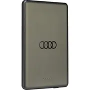 Powerbank Audi Induction 15W 5000Mah pelēks/pelēks liels logotips Magsafe Au-Mwpb5000-Gt/D1-Gy Gray/Gray Big Logo