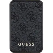 Powerbank Guess 18W Gupb10Dp4Gegk 10000Mah melns/melns 4G ādas metāla logotips Czarny/Black Leather Metal Logo