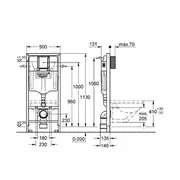 Stelāža Grohe Rapid Sl izlietne. висящей 38528001 Do miski