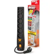 Strāvas josla Acar P7 pretspriegums. 7 kontaktligzdas. 3 m melna W0115 Listwa gniazd czarna