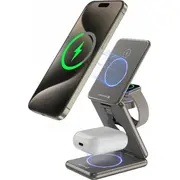 Swissten bezvadu alumīnija lādētājs Al1 pelēks Saderīgs ar Magsafe Wireless Aluminium Charger Grey Compatible