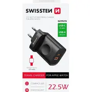 Swissten ceļojumu tīkla lādētāja Usb-A Usb-C iWatch klēpjdatora barošanas avota piegāde Zasilacz do laptopa Sourcing Travel Network Charger