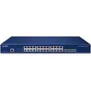 Switch Planet Layer 3 24-Port 10/100/1000T Zarządzany L3 Gigabit Ethernet 10/100/1000 1U Niebieski