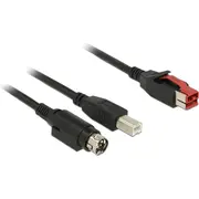 Usb -A Delock kabelis 3 m melns 85489 Kabel Usb-A Czarny