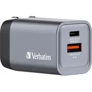 Verbatim Gan lādētājs. Usb 3.0. C. pelēks. 35 W. maināmi G. A uzgaļi Verbatim. szara. wymienne C.g.a