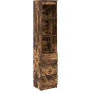 vidaXL Bufete no līmēta koka. kūpināts ozols 37.5X35X180 cm Komoda drewna klejonego