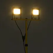 vidaXL Led prožektors ar statīvu. 2X20 W. silti balta gaisma Reflektor ze stojakiem.