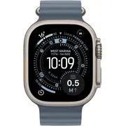 Viedpulkstenis Apple Watch Ultra 3 Gps mobilais 49 mm dabīgais titāns okeāna josla zila Mewh4Qc/A Smartwatch Cellular 49Mm Natural Titanium Ocean Band Niebieski