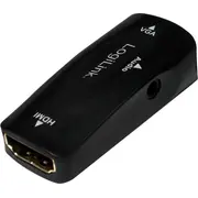 Adapteris Av Logilink Hdmi D -Sub Vga jack 3.5Mm czarny Cv0108 Adapter D-Sub Jack